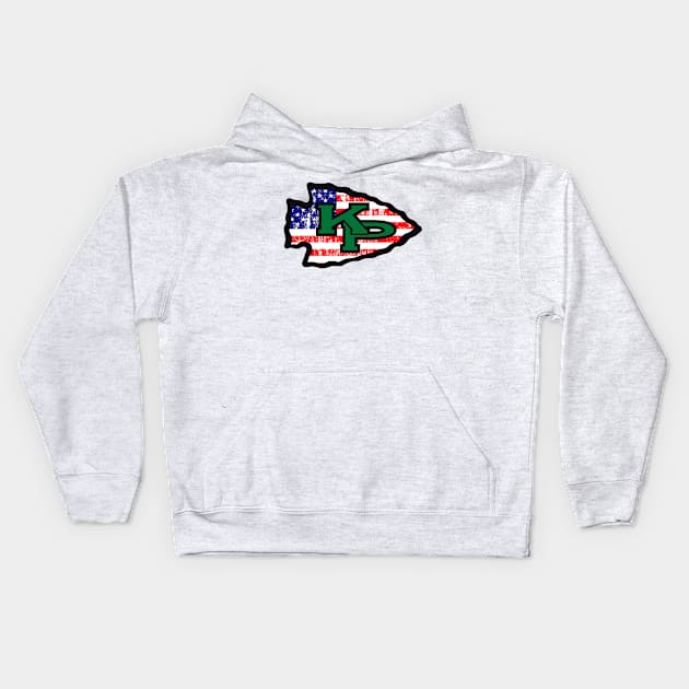 KP Chiefs USA logo Kids Hoodie by ArmChairQBGraphics